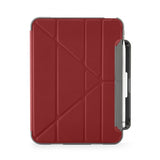 Pipetto iPad 10.9 (10. sukupolvi)/iPad 11 (A16) kotelo Origami No2 Pencil Shield Tummanpunainen