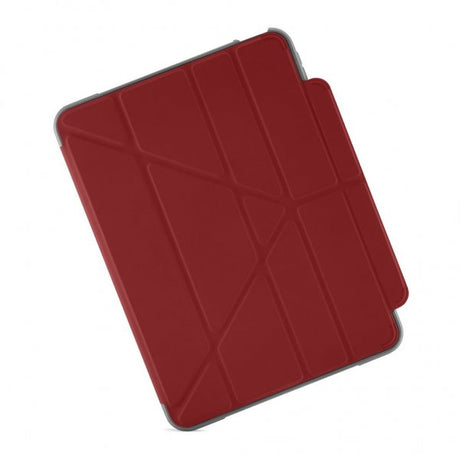 Pipetto iPad 10.9 (10. sukupolvi)/iPad 11 (A16) kotelo Origami No2 Pencil Shield Tummanpunainen