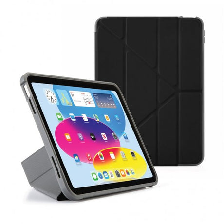 Pipetto iPad 10.9 (10. sukupolvi)/iPad 11 (A16) kotelo Origami No2 Shield Musta