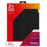 ZAGG iPad Air 11 (M2/M3/M4) Crystal Palace Folio -kotelo, musta/läpinäkyvä