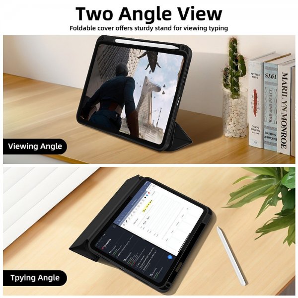 4smarts iPad Air 11 (M2/M3/M4)/iPad Pro 11 (gen 2/3/4) Kotelo Folio Kotelo Basic Musta