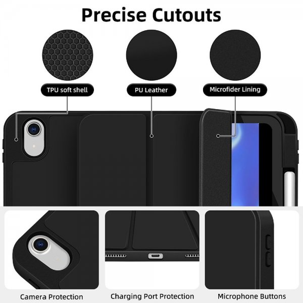 4smarts iPad Air 11 (M2/M3/M4)/iPad Pro 11 (gen 2/3/4) Kotelo Folio Kotelo Basic Musta