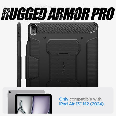 Spigen iPad Air 13 (M2/M3/M4) Suojakuori Rugged Armor Pro Musta