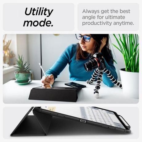 Spigen iPad Air 13 (M2/M3/M4) Suojakuori Rugged Armor Pro Musta