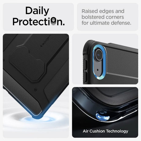 Spigen iPad Air 13 (M2/M3/M4) Suojakuori Rugged Armor Pro Musta