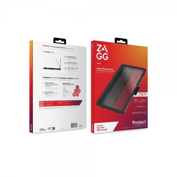 ZAGG iPad Air 13 (M2/M3/M4) Suojakuori näytönsuojalla Denali musta