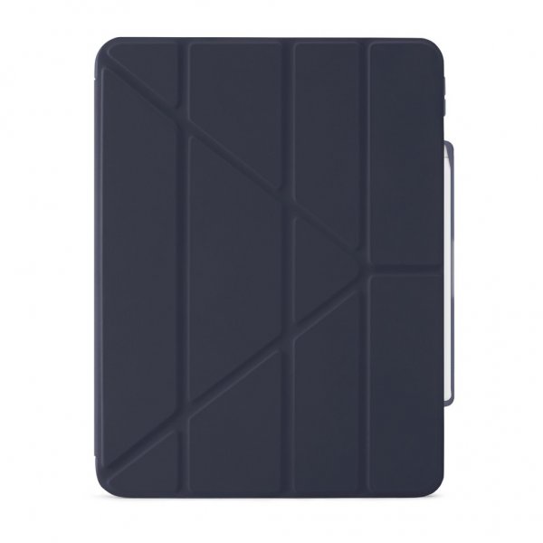 Pipetto iPad Air 13 (M2/M3/M4) -suojakotelo Origami No3 Pencil Case, tummansininen