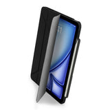 Pipetto iPad Air 13 (M2/M3/M4) Origami No3 Pencil Case -suojakotelo, musta
