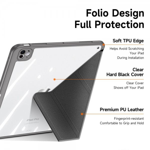 Dux Ducis iPad Pro 11 (M4/M5) Magi Series -suojakotelo, harmaa