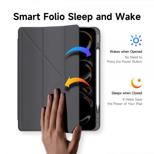 Dux Ducis iPad Pro 11 (M4/M5) Magi Series -suojakotelo, harmaa