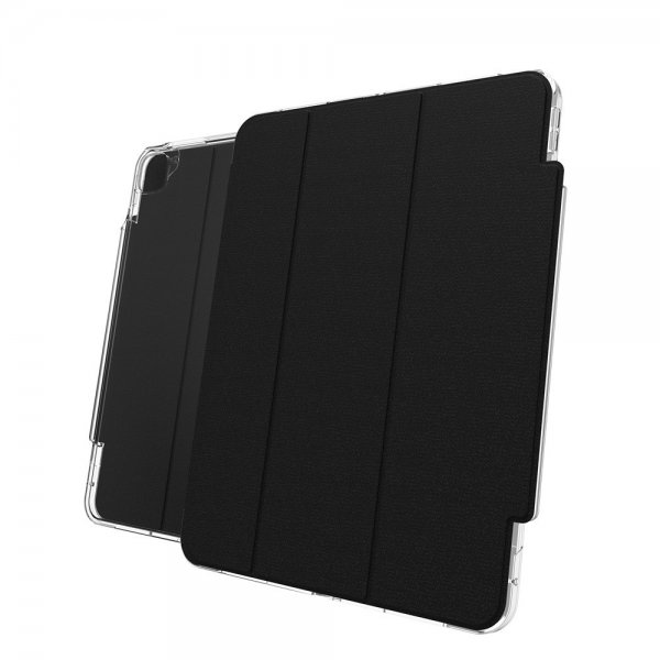 ZAGG iPad Pro 13 (M4/M5) Folio Crystal Palace -suojakotelo, musta/läpinäkyvä