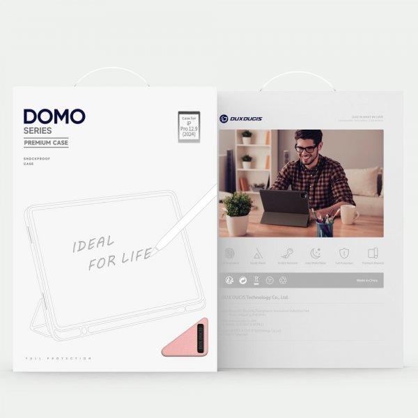 Dux Ducis iPad Pro 13 (M4/M5) Suojakotelo DOMO-sarja Pinkki