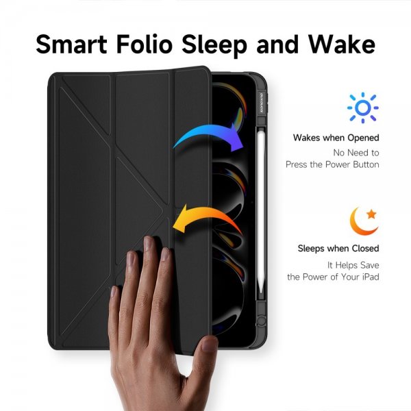 Dux Ducis iPad Pro 13 (M4/M5) Fodral Magi Series Musta