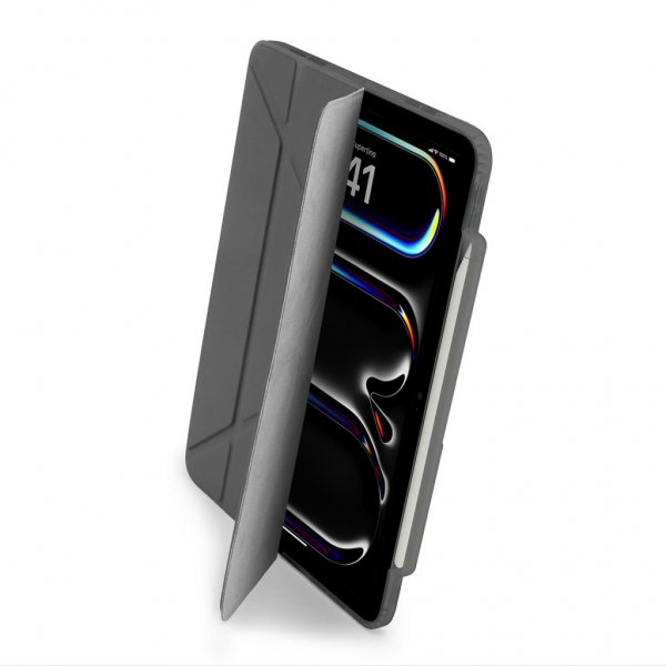 Pipetto iPad Pro 13 (M4/M5) -suojakotelo Origami No3 Pencil Case, harmaa