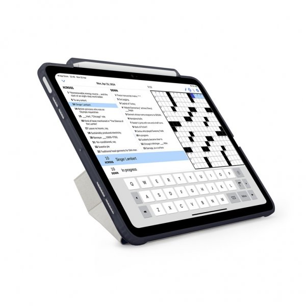 Pipetto iPad Pro 13 (M4/M5) -suojakotelo Origami No3 Pencil Case, tummansininen
