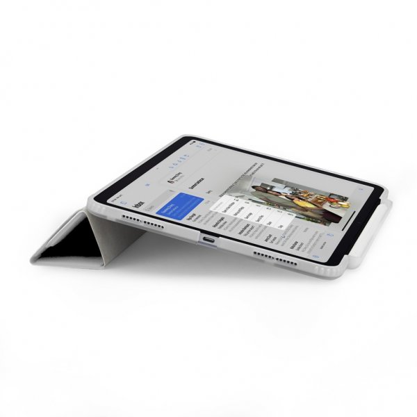 Pipetto iPad Pro 13 (M4/M5) Suojakotelo Origami No3 Pencil Case Valkoinen