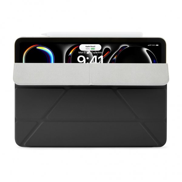 Pipetto iPad Pro 13 (M4/M5) Kotelo Origami No4 Slim Folio Case Musta