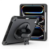 4smarts iPad Pro 13 (M4/M5) Kuori Rugged Kotelo Grip Musta