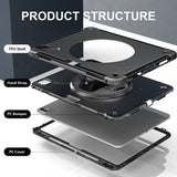 4smarts iPad Pro 13 (M4/M5) Kuori Rugged Kotelo Grip Musta
