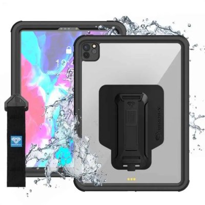 Armor-X iPad Pro 12.9 2021/2022 Vedenkestävä Kotelo Musta/Läpinäkyvä