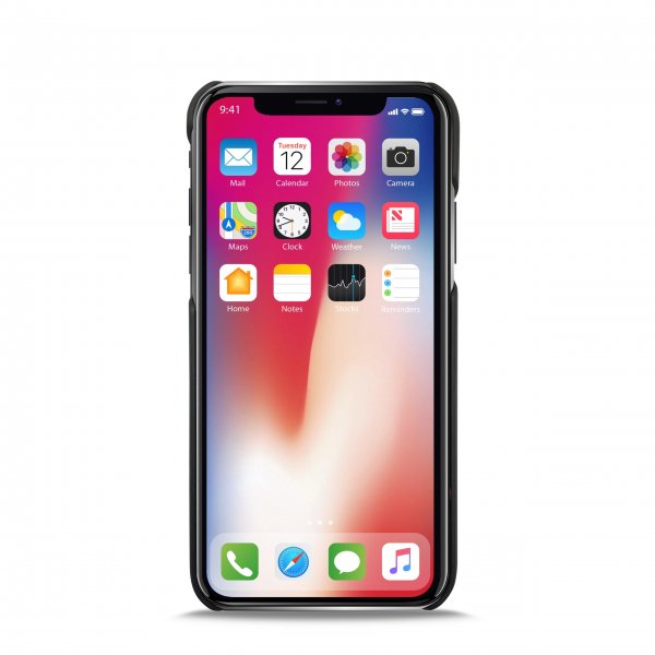Puro iPhone X/iPhone Xs Lompakkokotelo Detachable 2 in 1 Musta