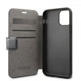 Guess iPhone 11 -kotelo, nahkakuviointi, musta