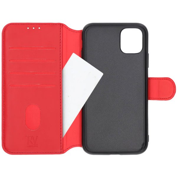 Rvelon iPhone 11 Kotelo Taitettava Korttipaikka Punainen
