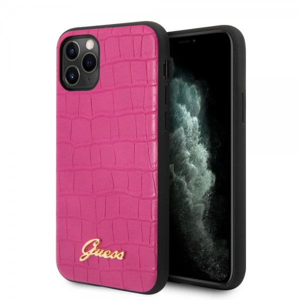 Guess iPhone 11 Pro Max Suojakuori Croco Pinkki