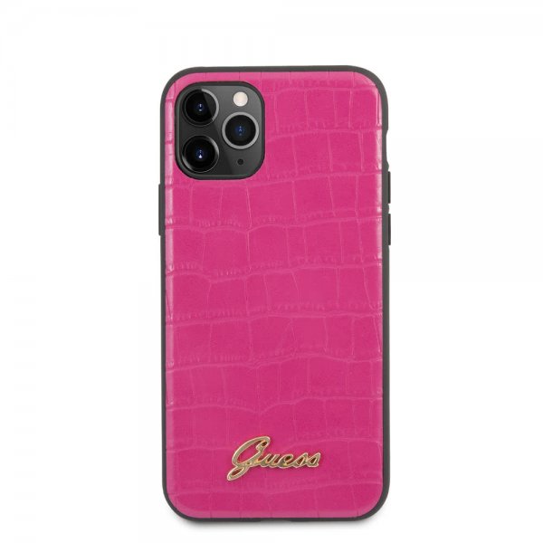 Guess iPhone 11 Pro Max Suojakuori Croco Pinkki
