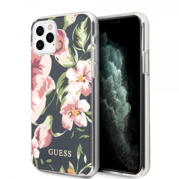 Guess iPhone 11 Pro Max -kuori Flower Edition N.3 Navy