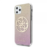 Guess iPhone 11 Pro Max -kuori, Glitter Circle, ruusukulta