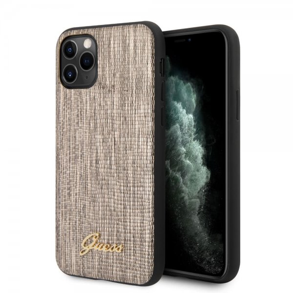 Guess iPhone 11 Pro Max Suojakuori Lizard Kulta