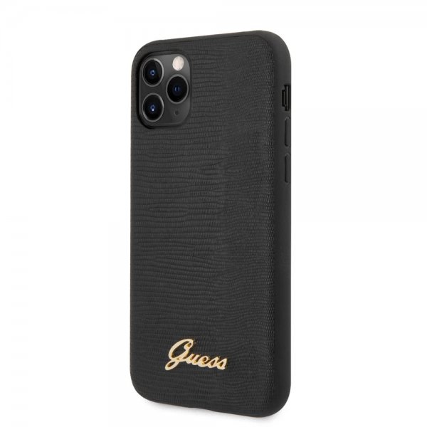 Guess iPhone 11 Pro Max kuori Lizard Musta