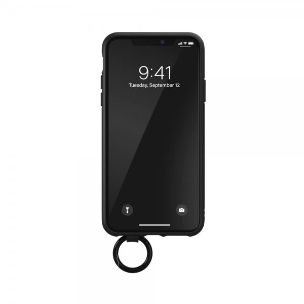 Adidas iPhone 11 Pro Max -kuoret TAI Hand Strap Case Musta