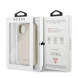 Guess iPhone 11 Pro Max -kuoret Saffiano Cover Kulta