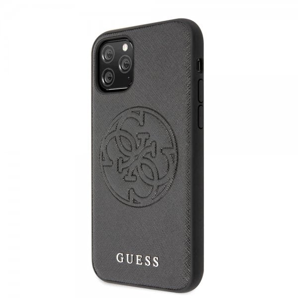 Guess iPhone 11 Pro Max Kuori Saffiano Cover Musta