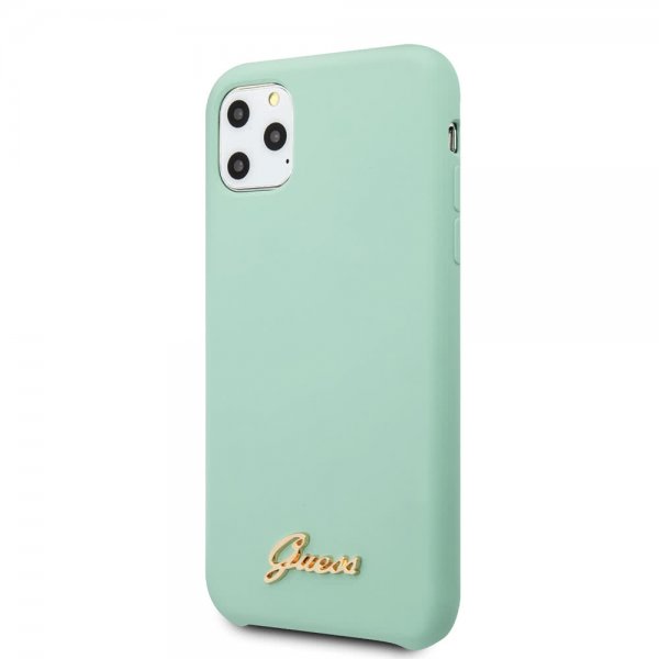 Guess iPhone 11 Pro Max -kuori silikoninen Vintage Green