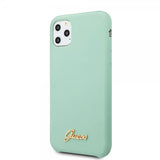 Guess iPhone 11 Pro Max -kuori silikoninen Vintage Green
