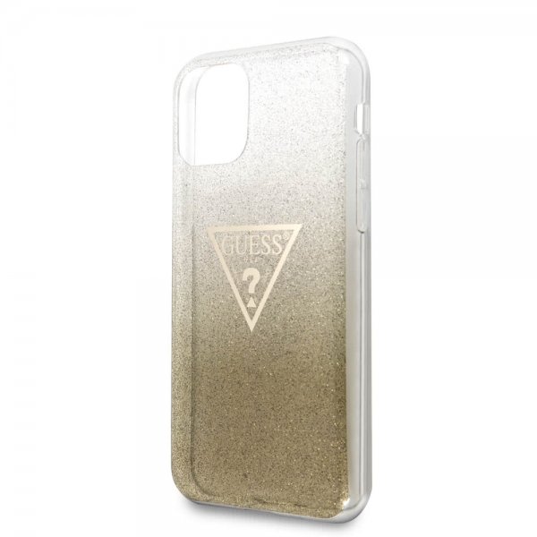 Guess iPhone 11 Pro Max -kuori Solid Glitter Cover Kulta
