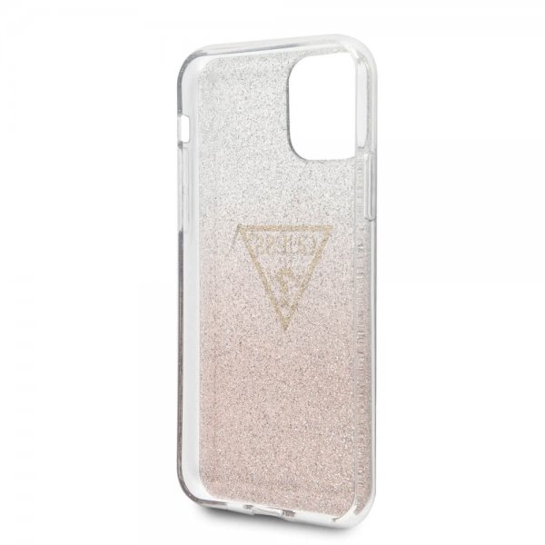 Guess iPhone 11 Pro Max -kuori Solid Glitter Cover, pinkki