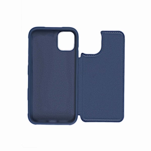 iPhone 11 Pro Max Kuoret Taitettava Korttipidike Sininen