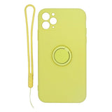 iPhone 11 Pro Silikonikuori sormipidikkeellä, keltainen