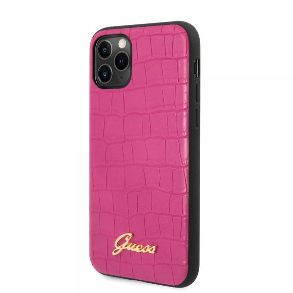 Guess iPhone 11 Pro Kuori Croco Pinkki