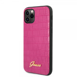 Guess iPhone 11 Pro Kuori Croco Pinkki