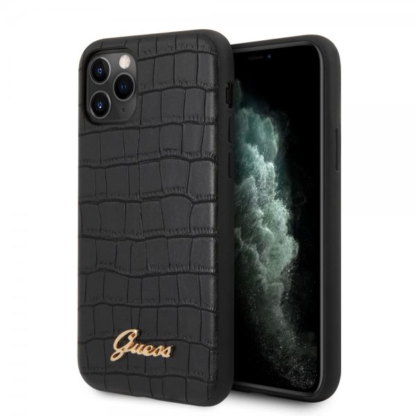 Guess iPhone 11 Pro Kuori Croco Musta