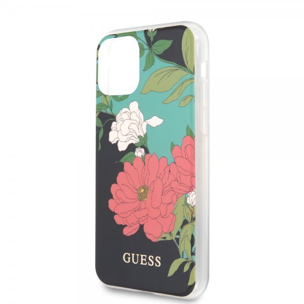 Guess iPhone 11 Pro Kuori Flower Edition N.1 Musta