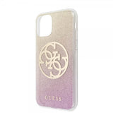 Guess iPhone 11 Pro Kuori Glitter Circle Ruusukulta
