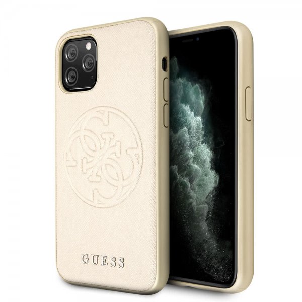 Guess iPhone 11 Pro Kuori Saffiano Cover Kulta