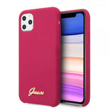 Guess iPhone 11 Pro Kuori Silikonikansi Vintage Punainen