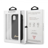 Guess iPhone 11 Pro Kuori Silikonikansi Vintage Musta
